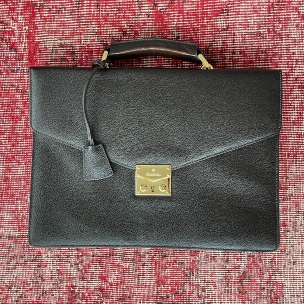 Brooks Brothers Brown Leather Briefcase